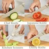 Attop 6-Piece German Stainless Steel Knife Set - Modern Air Flow Block with Non-Stick Diamond Blades - 3 of 4