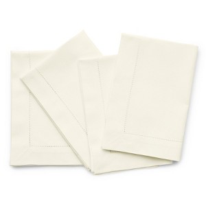 Solino Home Cotton and Linen Hemstitch Dinner Napkins - 1 of 4