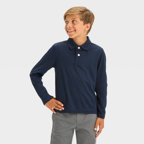 Boys long sleeve polo on sale