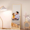 MAYEERTY Aluminum Full-Length Mirror 57x20in, Gold, Right Angle, Tempered Glass, With Stand - 3 of 4