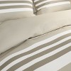 3-Piece Comforter and Sham Set - "Seaside Lavender" Reversible, Hypoallergenic, Soft, Microfiber Striped Down Alternative Bedding (Full/Queen) - 3 of 4