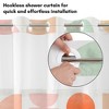 Americanflat 72x75 Hookless Shower Curtain - Abstract Orange Green Shower Curtain with Sheer Panel, Snap-In Liner, and Grommets - 100% Polyester - 3 of 4