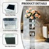 Artloge Luxury Crushed Diamond Mirrored Floor Flower Vase Silver Glass Vase - 3 of 4