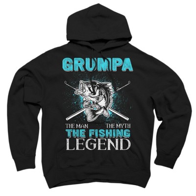Adult Design By Humans Grumpa Man Myth Fishing Legend By HoangCathrine Pullover Hoodie