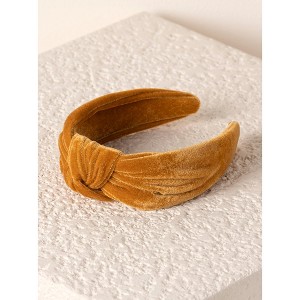 Shiraleah Knotted Velvet Headband-Gold - 1 of 2