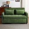 57 Inch Loveseat Pull Out Beds,Sleeper Sofa with a Reversible Backrest Cushion, Side Pockets,Two USB Ports and a Phone Holder-Maison Boucle - 3 of 4