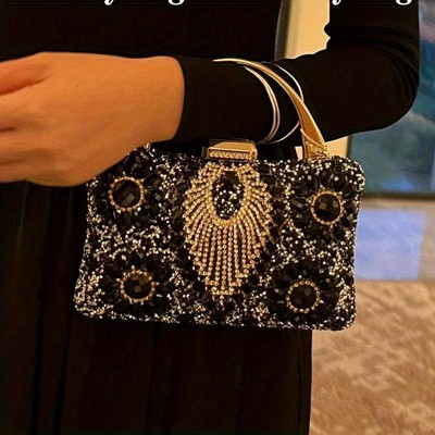 Paaaawaters Sparkly Clutch Purses For Women Formal Crystal Clutches Evening Bags Wedding Party Rhinestone Clutch Bag