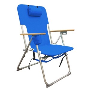 Caribbean Joe High Weight Backpack Outdoor Portable Beach Chair - Blue - 1 of 4