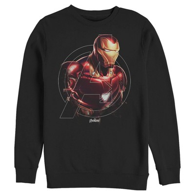 Men's Marvel Avengers: Endgame Iron Man Portrait Sweatshirt : Target