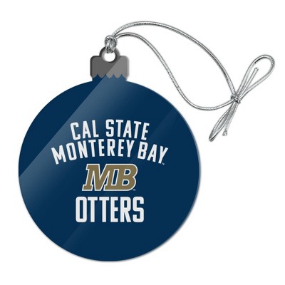 California State University Monterey Bay Otters Logo Acrylic Christmas Tree Holiday Ornament