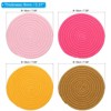 Unique Bargains Indoor Cotton Rope Non-slip Plant Coasters 4 Pcs - 2 of 4