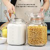 2 Pack Square Super Wide Mouth Airtight Glass Storage Jars with Lids, 1.1 Gallon Glass Container with - 2 of 4