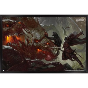 Trends International Dungeons and Dragons - Drizzt vs Demogorgon Framed Wall Poster Prints - 1 of 4