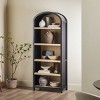 Modern Curved Top Open 5-Shelf Bookcase,Versatile Arched Bookshelf for Home Office, Living Room, Bedroom-Tanpinhause - 2 of 4