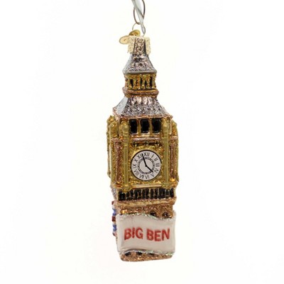 Old World Christmas 5.0" Big Ben Ornament Bell Clock British  -  Tree Ornaments