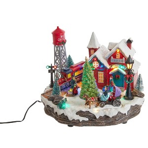 Kurt Adler Kurt Adler 9.25-Inch Light Up Musical Christmas Village - 1 of 4