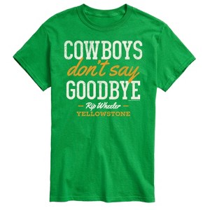 Men's - Yellowstone - Cowboys Don't Say Goodbye Short Sleeve Graphic T-Shirt - 1 of 4