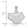 Black Bow Jewelry Sterling Silver Wisconsin Badgers NCAA Small Pendant - 2 of 3