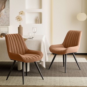 Sapphtopaz Modern Dining Chairs Set with Tufted Backrest Upholstered Kitchen Chair with Metal Legs High Chair for Dining Room, Living Room - 1 of 4