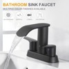WOWOW 4 in. Centerset Double-Handle Waterfall Bathroom Faucet - 3 of 4