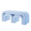 Set of 3 U-Shaped Bench,Sectional Ottoman Bench, Upholstered Ottoman Footrest Stool - 4 of 4