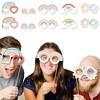 Big Dot of Happiness Hello Rainbow Glasses - Paper Card Stock Boho Baby Shower and Birthday Party Photo Booth Props Kit - 10 Count - 2 of 4