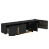 ACEPANO 66.7 in. W Modern Decorative Storage Cabinets with Metal Legs, 1 Drawer, 2 Cabinets and Adjustable Shelves-Black - 4 of 4