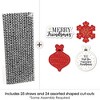 Big Dot of Happiness Red and Gold Friendsmas - Paper Straw Decor - Friends Christmas Party Striped Decorative Straws - Set of 24 - 2 of 4