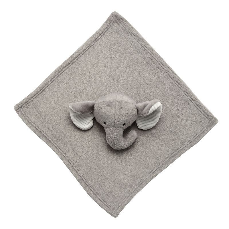 Lambs & Ivy Gray Elephant Soft Baby/Child/Toddler Plush Lovey Security Blanket, 3 of 5