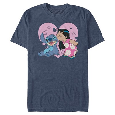 Men's Lilo & Stitch Kisses T-shirt : Target