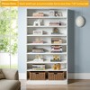 MAYEERTY Freestanding Shoe Cabinet, 9-Tier 40-45 Pairs Shoe Storage Rack - 4 of 4