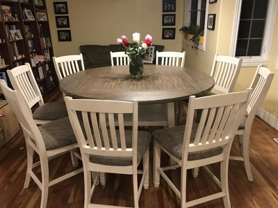 Bolanburg Round Drop Leaf Counter Table Antique White Signature