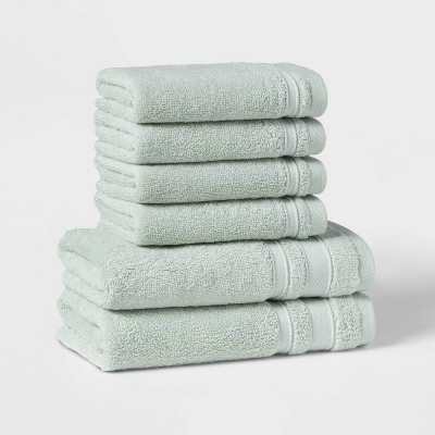 6pc Performance Value Bath Towel Set Green - Threshold&#8482;