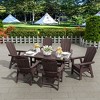 WestinTrends 7 Piece Outdoor Patio Dining Table and Adirondack Armchair Set - 2 of 2