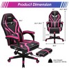 Costway Massage Gaming Chair Racing Recliner Computer Desk Chair w/Footrest - 4 of 4