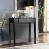 Costway Console Table with Drawer Entryway Hallway Accent Wooden Table Black - 3 of 4