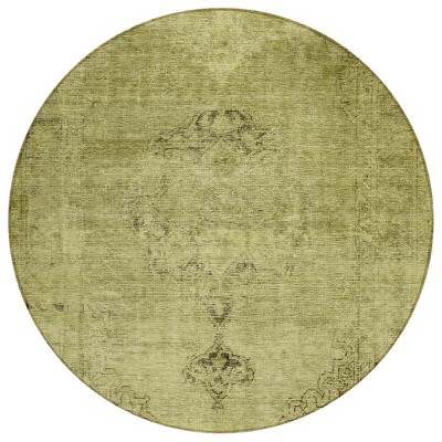 Khaki Brown And Taupe Oriental Washable Indoor Outdoor Area Rug
