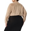 Agnes Orinda Women's Plus Size Winter Warm Collarless Faux Fur Fuzzy Cropped Shrugs - 4 of 4