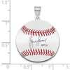 Black Bow Jewelry Sterling Silver Bruce Sutter Signature MD Enamel Baseball Pendant - 4 of 4
