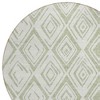 Artichoke Green And Ivory Geometric Washable Indoor Outdoor Area Rug - 4 of 4