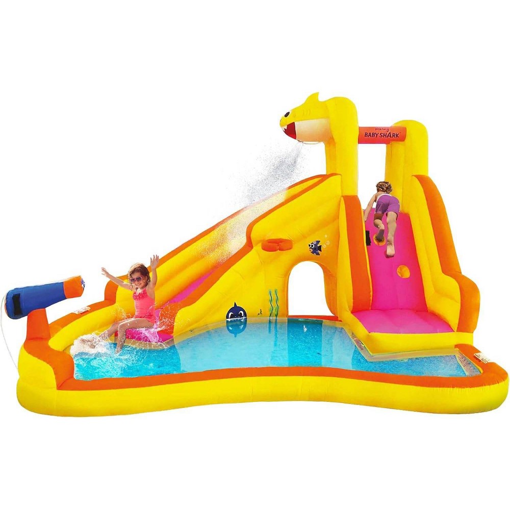 Photos - Float Baby Shark Bounce House with Water Slide and Pool