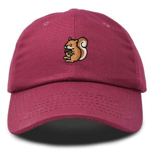 Dalix Squirrel Embroidered Cotton Dad Hat Casual Adjustable Baseball Cap for Nature and Animal Lovers Womens - 1 of 4