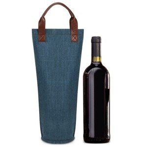 Tirrinia Wine Gift Bag, Insulated Padded Thermal Single Wine Bottle Carriers, Cooler Tote, Wine Lover Essentials - 1 of 4
