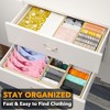 Set of 12 Collapsible Drawer Organizer Bins for Clothes, Closet Organizers and Storage Dividers for Clothing -SpaceAid® - 3 of 4