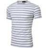 Men's Casual T-Shirt Crewneck Cotton Spandex Striped Short Sleeve Tops T-Shirts Classic Fit Basic Pullover - 2 of 4