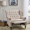 KWPZQEB Modern Oversized Recliner Chair, Fabric Push Back Recliner with Tufted Wingback & Nailhead Trim, Home Theater Seating for Living Room - 4 of 4