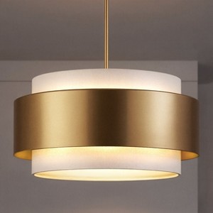 Urban Ambiance Luxury Modern Indoor Pendant,  9''H x 16"W x 16''D,  Brushed Bronze Finish, UHP4857 - 1 of 4