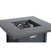 30" Powder-Coated Metal Fire Pit with Smoked Glass Surface - 4 of 4