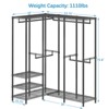 VIPEK L40 L Shaped Garment Rack Heavy Duty Clothes Rack Metal Clothing Rack for Corner, Black - Black - 3 of 4