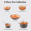 Gotham Steel Pro 8 Piece Hard Anodized Nonstick Pots and Pans Set Ceramic Cookware Set Oven Dishwasher Safe Copper - 2 of 4